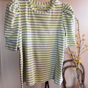English Factory Striped Puff Sleeve Top from Nordstrom